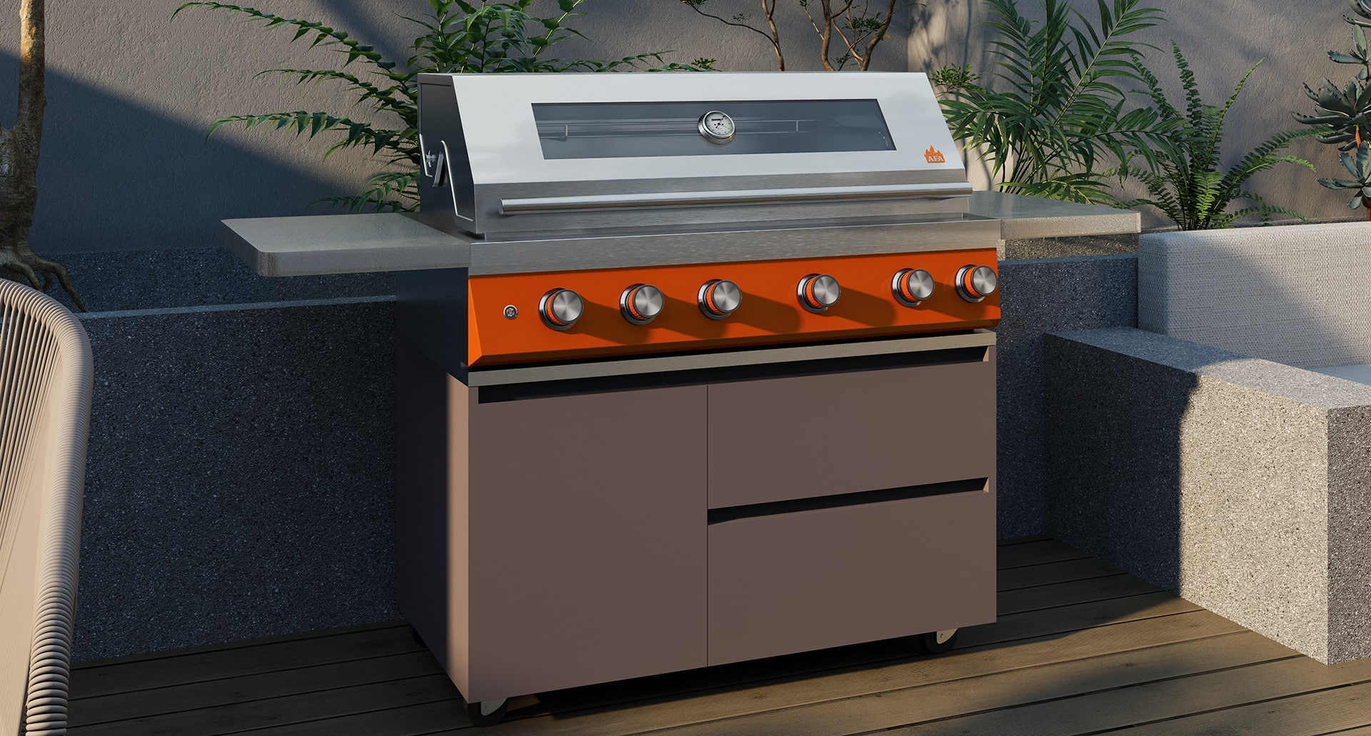 Parrilla para barbacoa empotrada de 42