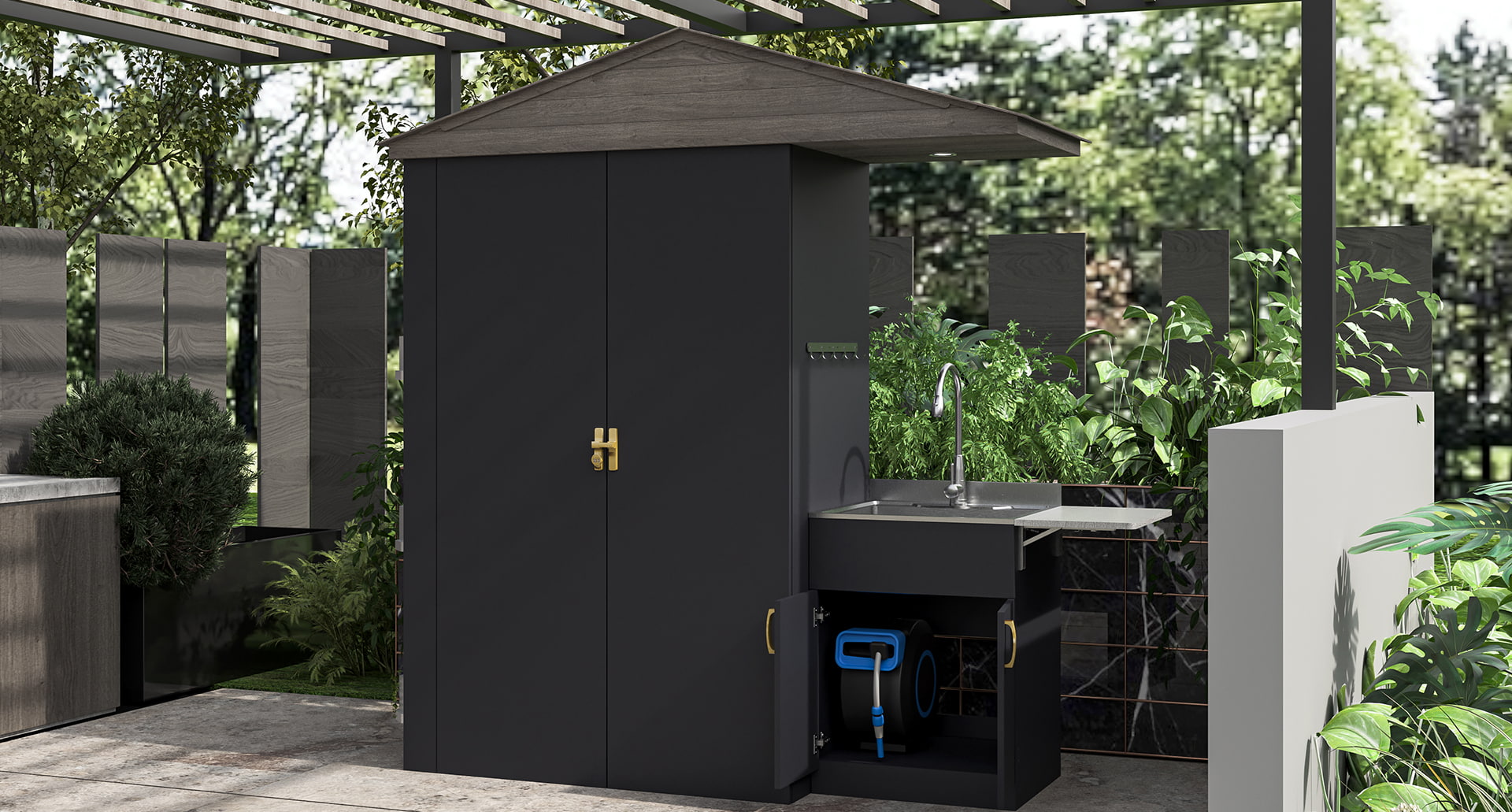 Gabinetes de herramientas multifunción para exteriores de doble puerta G-TC2